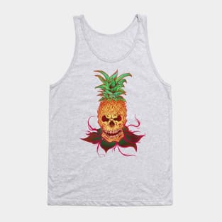 Pineapple Skull Red and Pink Tank Top